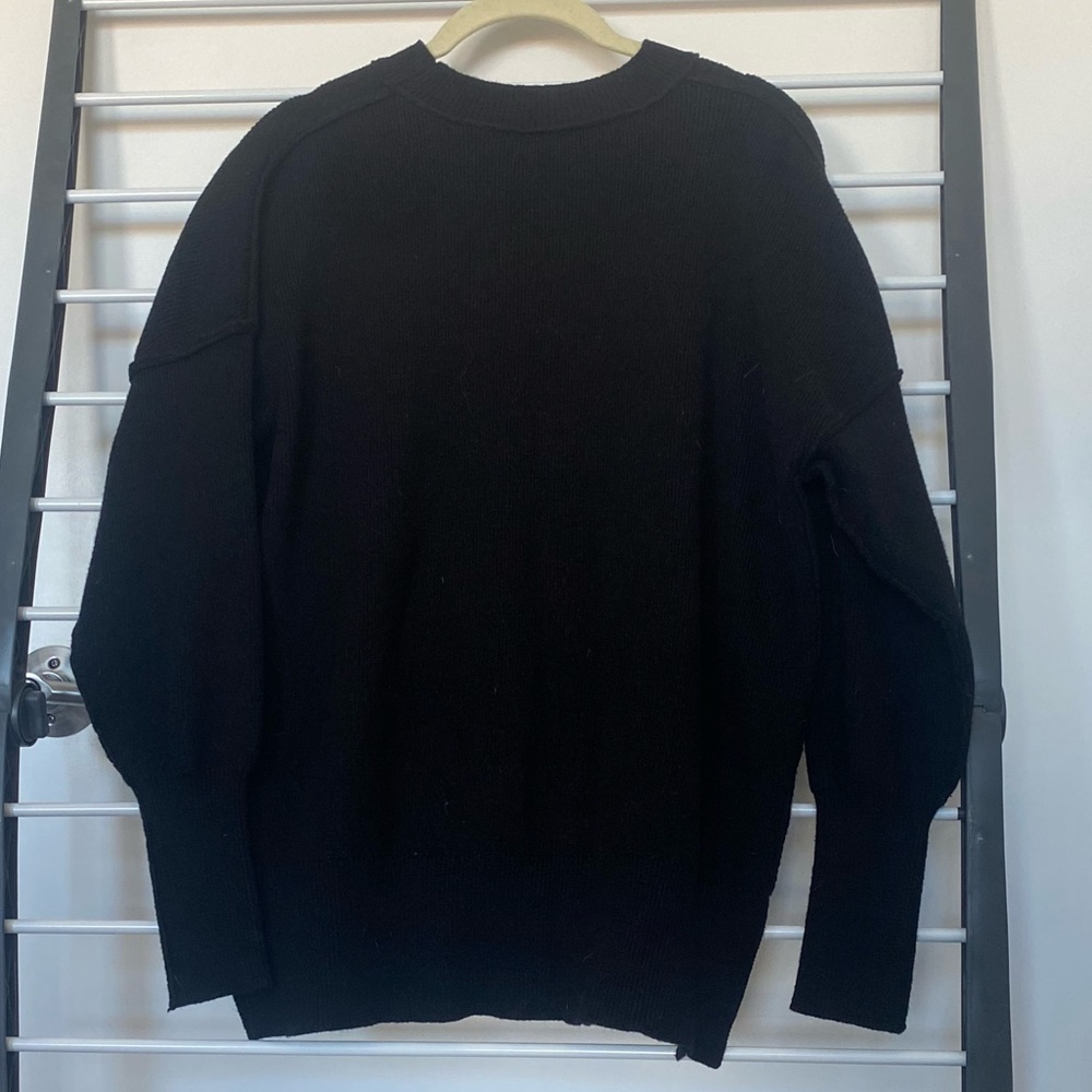 Black Bell Sleeve Sweater, Size: M